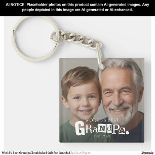 World's Best Grandpa Established Gift For Grandad Keychain