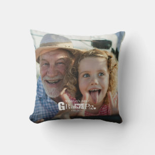 World's Best Grandpa Established Gift For Grandad Throw Pillow