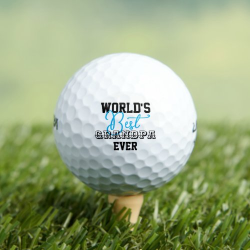 Worlds Best Grandpa Ever Golf Balls