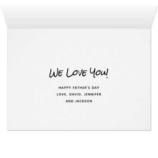 World's Best Grandpa Father's Day Photo Card (Inside Horizontal (Bottom))