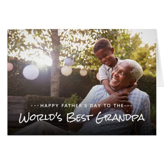 World's Best Grandpa Father's Day Photo Card (Front Horizontal)