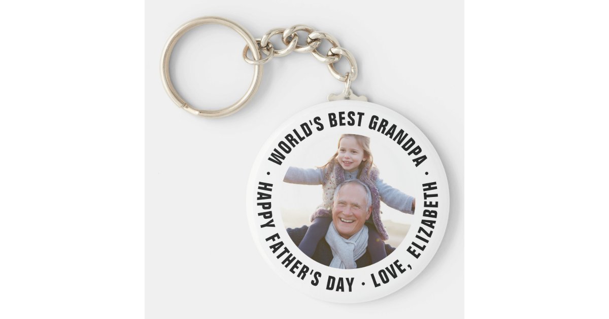 Download World S Best Grandpa Father S Day Photo Gift Keychain Zazzle Com