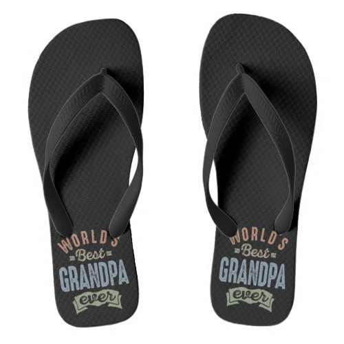 Worlds Best Grandpa Flip Flops