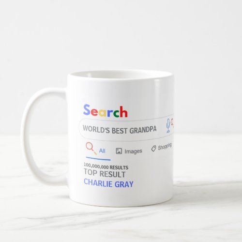 WORLDS BEST GRANDPA Funny Top Search Result Coffee Mug