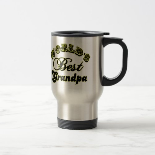 Worlds Best Grandpa Gifts and Apparel Travel Mug