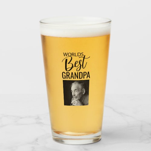 Worlds Best Grandpa Glass