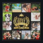 World's Best Grandpa Grandad Grandfather Photo Faux Canvas Print<br><div class="desc">Personalize with 12 favourite photos for your special,  favourite world's best grandpa,  grandad,  grandfather,  papa or pops to create a unique gift. A perfect way to show him how amazing he is every day. Designed by Thisisnotme©</div>
