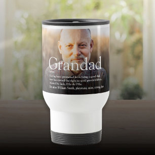 Worlds Best Grandpa Grandad Papa Definition Photo Travel Mug