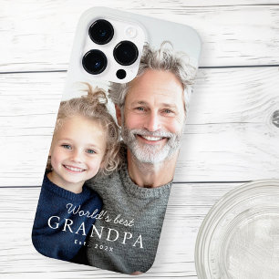 World's best grandpa grandfather est year photo Case-Mate iPhone 14 pro max case