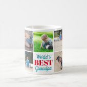 World's Best Grandpa Grandkids 9 Photo Collage Coffee Mug (Center)