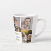 World's Best Grandpa Instagram Photo Collage Name Latte Mug (Right)