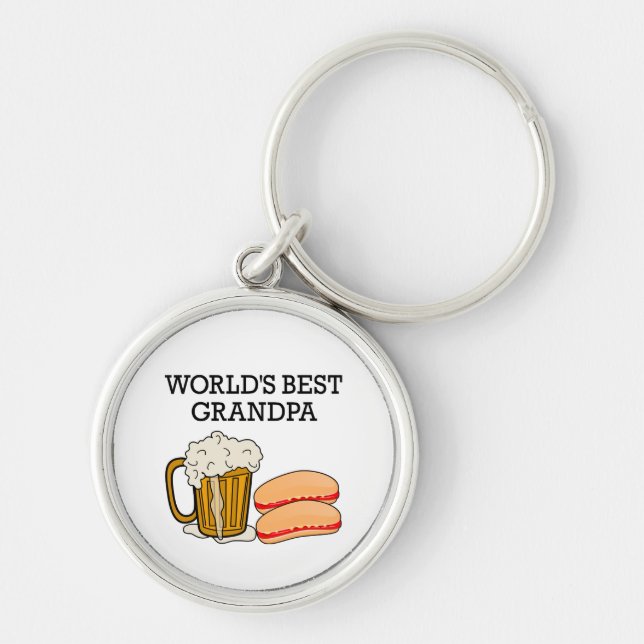 Worlds Best Grandpa Keychain (Front)