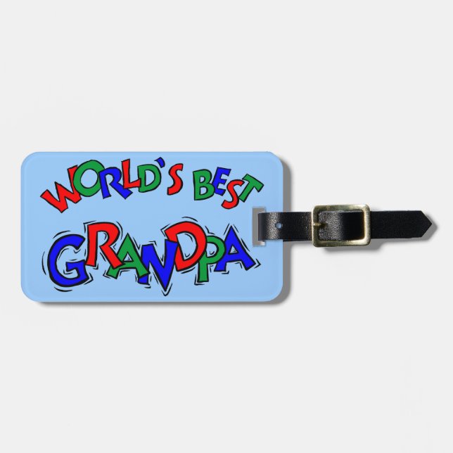 World's Best Grandpa Luggage Tag (Front Horizontal)