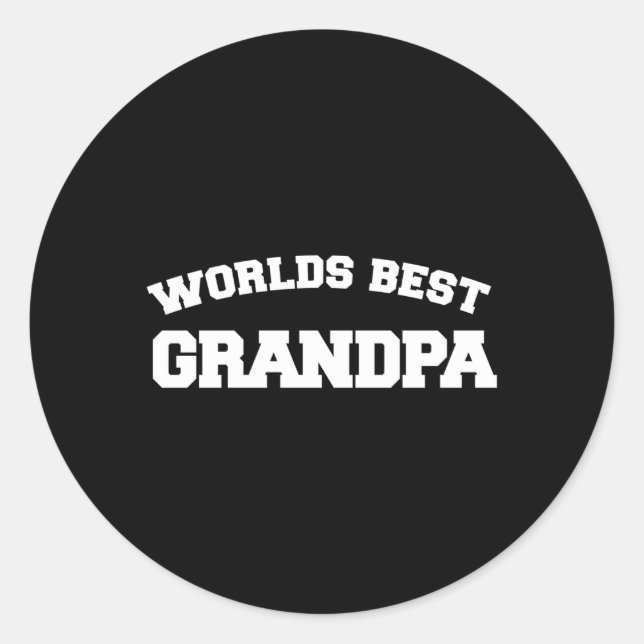 World'S Best Grandpa New Grandpas Classic Round Sticker (Front)