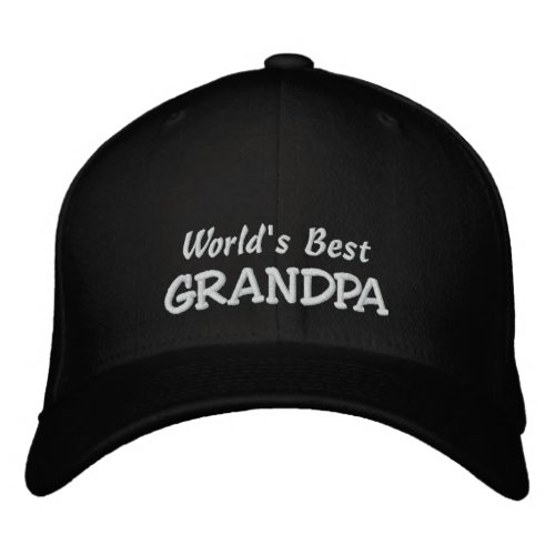 Worlds Best GRANDPA_Personalize Name Embroidered Baseball Hat