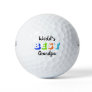 World's Best Grandpa Personalized Retro Typography Golf Balls