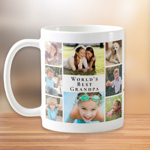 World's Best Grandpa Photo Collage Coffee Mug