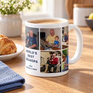 Worlds Best Grandpa Photo Collage Coffee Mug