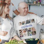 Worlds Best Grandpa | Photo Collage T-Shirt<br><div class="desc">Unique grandkids 12 photo collage tshirt makes the perfect gift for any grandparent,  featuring text that reads 'WORLDS BEST GRANDMA'  and THE GRANDCHILDRENS NAMES. The editable font styles,  sizes and background color can be changed by clicking on the customize further link after personalizing.</div>