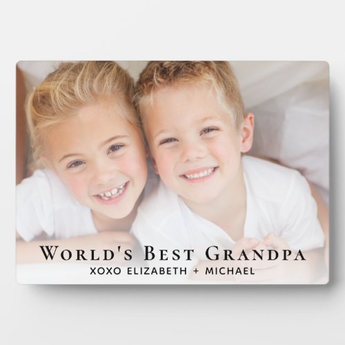 Worlds Best Grandpa Photo Plaque