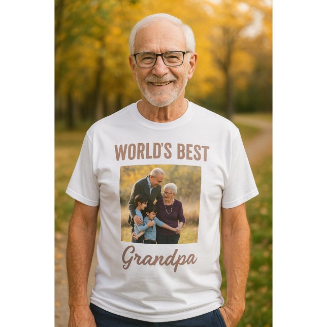World's Best Grandpa Photo T-Shirt (Creator Uploaded)