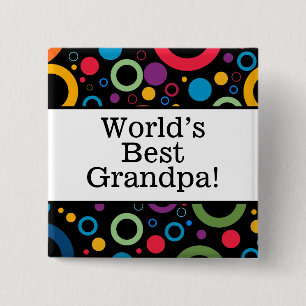 World's best grandpa pin