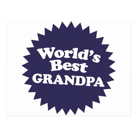 World's Best Grandpa Postcard