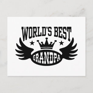 World's Best Grandpa Postcard