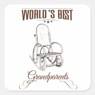 World's best grandpa square sticker
