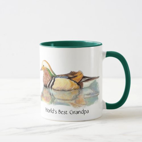 Worlds Best Grandpa  Wood duck Nature Bird Mug