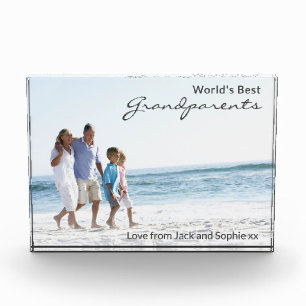 World's Best Grandparents Custom Photo Keepsake Acrylic Award
