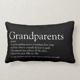 World's Best Grandparents Ever Definition Fun Lumbar Pillow