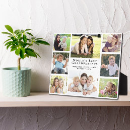 World&#39;s Best Grandparents Photo Collage Plaque