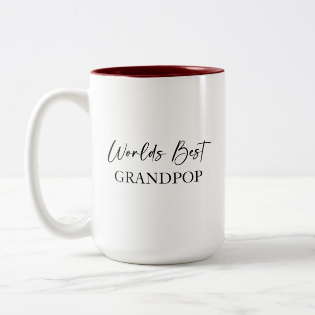 World's Best Grandpop &Most Loved Personalized Mug (Left)