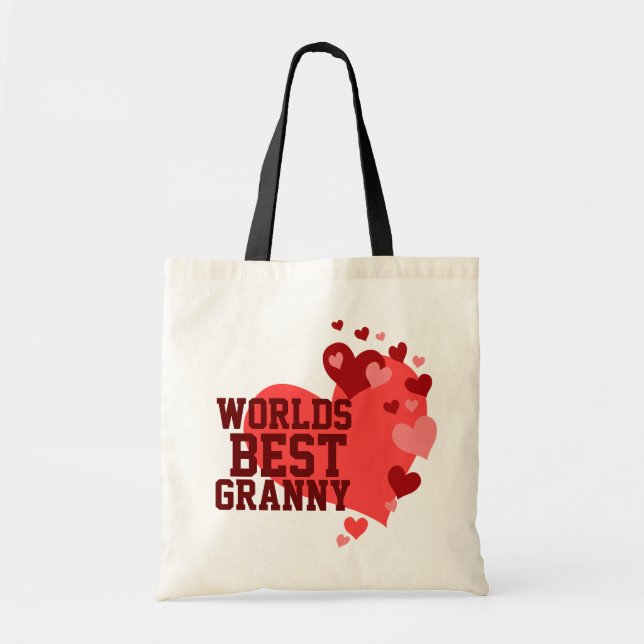 Worlds Best Granny Personalized Tote Bag (Front)