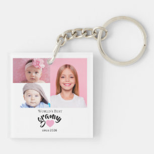 Worlds Best Granny Since Year 3 Photo Cute  Keychain