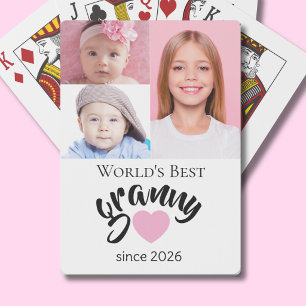 Worlds Best Granny Since Year 3 Photo Cute Poker Cards