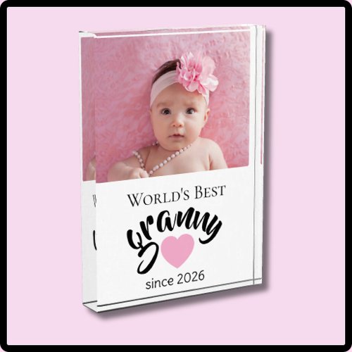 Worlds Best Granny Since Year Photo Cute  Block