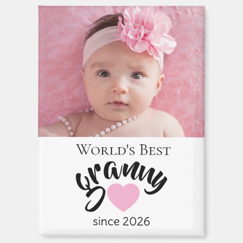 Worlds Best Granny Since Year Photo Cute Magnet
