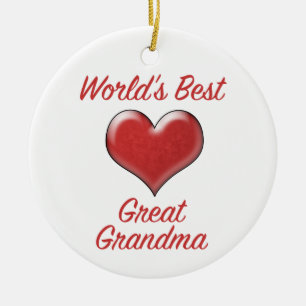 World's Best Great Grandma Ceramic Ornament