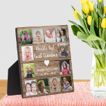 World's Best Great Grandma Grandkids 12 Photo   Plaque<br><div class="desc">Create your own photo collage  plaque  with 12 of your favorite pictures on a wood texture background .Personalize with grandkids photos . Makes a treasured keepsake gift for great grandma for Christmas birthday, mother's day, grandparents day, etc</div>