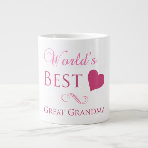 World's Best Great Grandma (Heart) Giant Coffee Mug