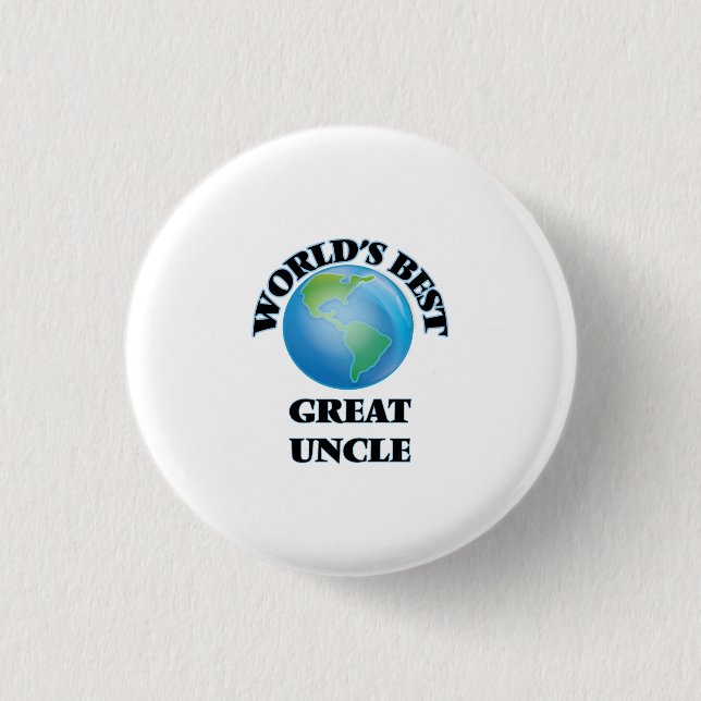 World's Best Great Uncle Pinback Button (Front)