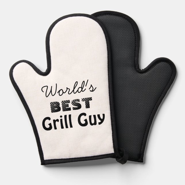 World's Best Grill Guy Men's Oven Mitt (Front/Back)