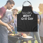 World&#39;s Best Grill Guy Quote Black Men&#39;s Long  Apron at Zazzle