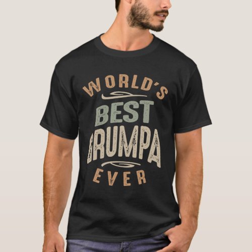 Worlds Best Grumpa Ever Funny Grandpa T_Shirt