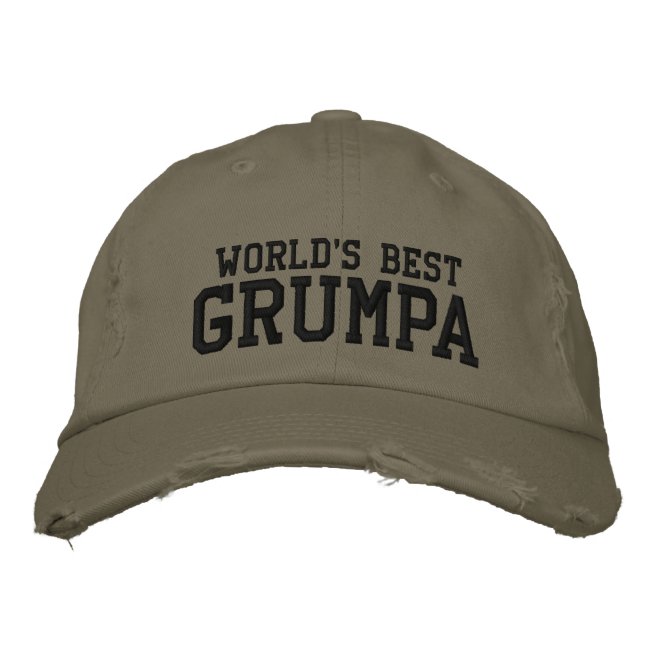 World's Best Grumpa | Funny Grandpa Personalized Embroidered Baseball Cap