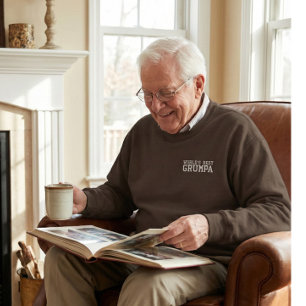 World's Best Grumpa Funny Grandpa Personalized Embroidered Sweatshirt