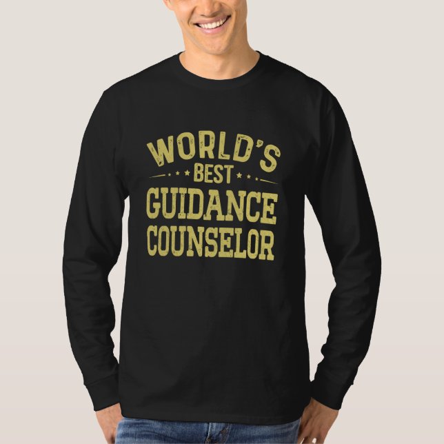 World's Best Guidance Counselor Job Title Guidance T-Shirt (Front)