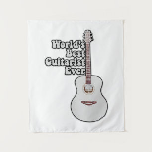 World's best guitarist ever. vintage colorful tapestry